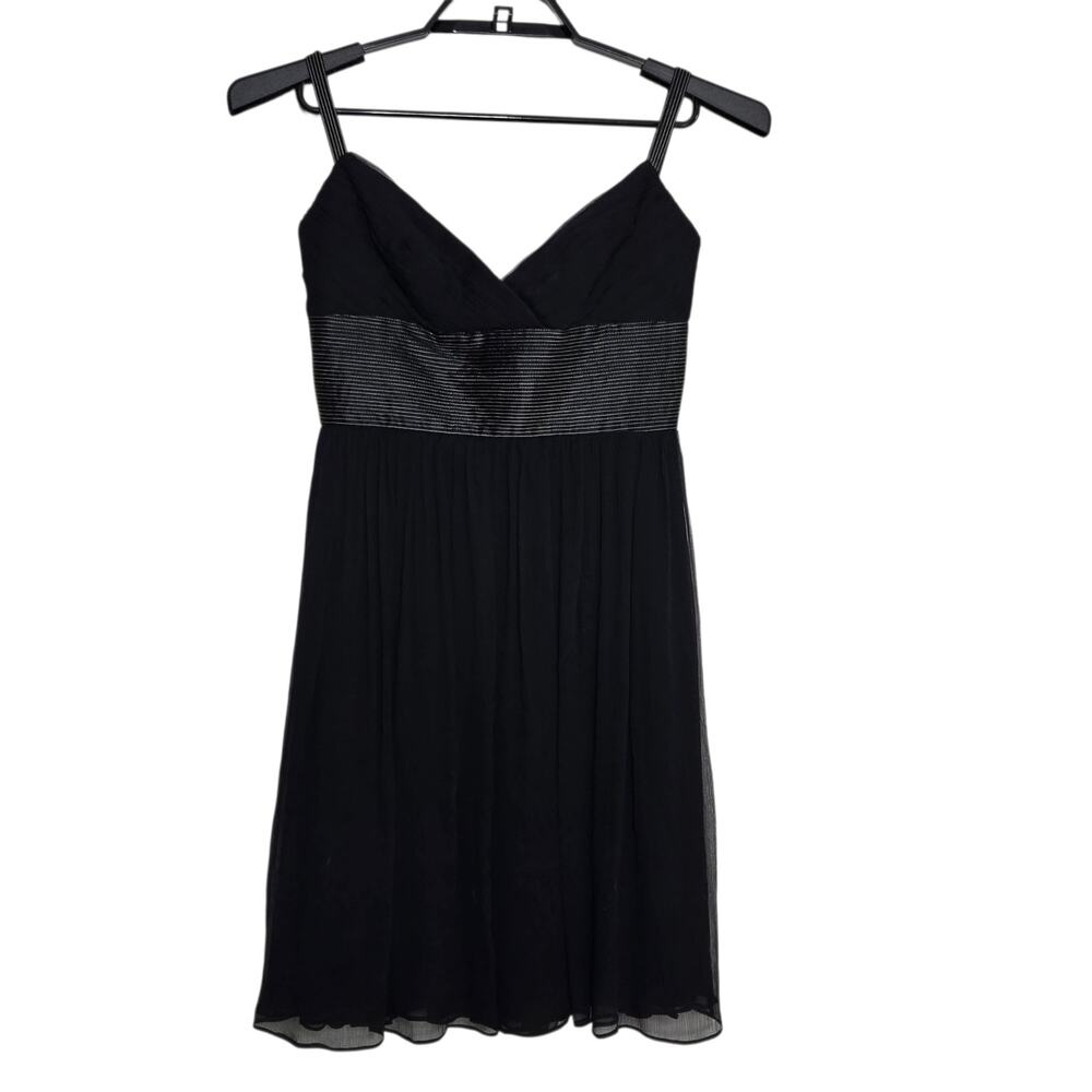 Catherine Malandrino Silk Dress Size 0 Black LBD Spaghetti Strap